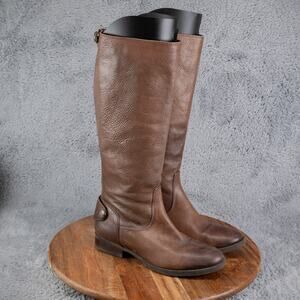 Arturo Chiang Leather Knee High Riding Boots in Brown Size 7.5 M